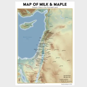 Map of Milk & Maple: Ontario Cities in the Promised Land